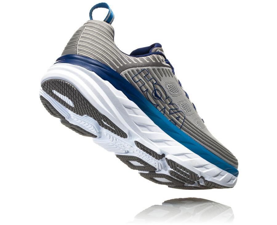 Running Shoes Mens - Hoka One One Bondi 6 - Grey - GABUSTY-58